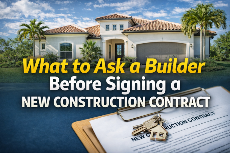 What to Ask a Builder Before Signing a New Construction Contract