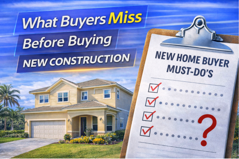 What First-Time New Construction Buyers in Sarasota Often Miss